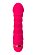 Розовый рельефный вибромассажер - 16 см.