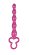 Розовая анальная цепочка Clover Anal Rod - 18 см.