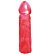 Розовая реалистичная насадка для трусиков с плугом - 19,5 см.