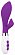 Фиолетовый вибратор-кролик Achelois - 21,8 см.