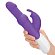 Фиолетовый вибратор-кролик с вращающимися бусинами - 25 см.