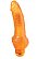 Оранжевый гелевый вибратор с широким основанием JELLY JOY 7INCH 10 RHYTHMS - 17,5 см.