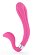 Розовый изогнутый вибромассажёр THE LADY JADORE - 19 см.