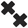 Черные пэстисы-кресты 2 Nipple Pasties