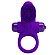 Фиолетовое эрекционное виброкольцо в клиторальной щеточкой Vibrant Penis Ring II